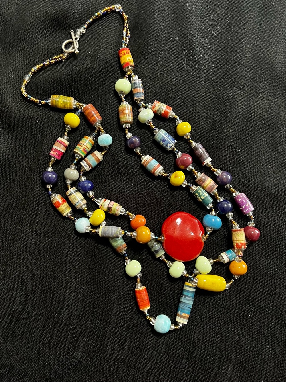 Multicolor Beaded Necklace From Kenya
